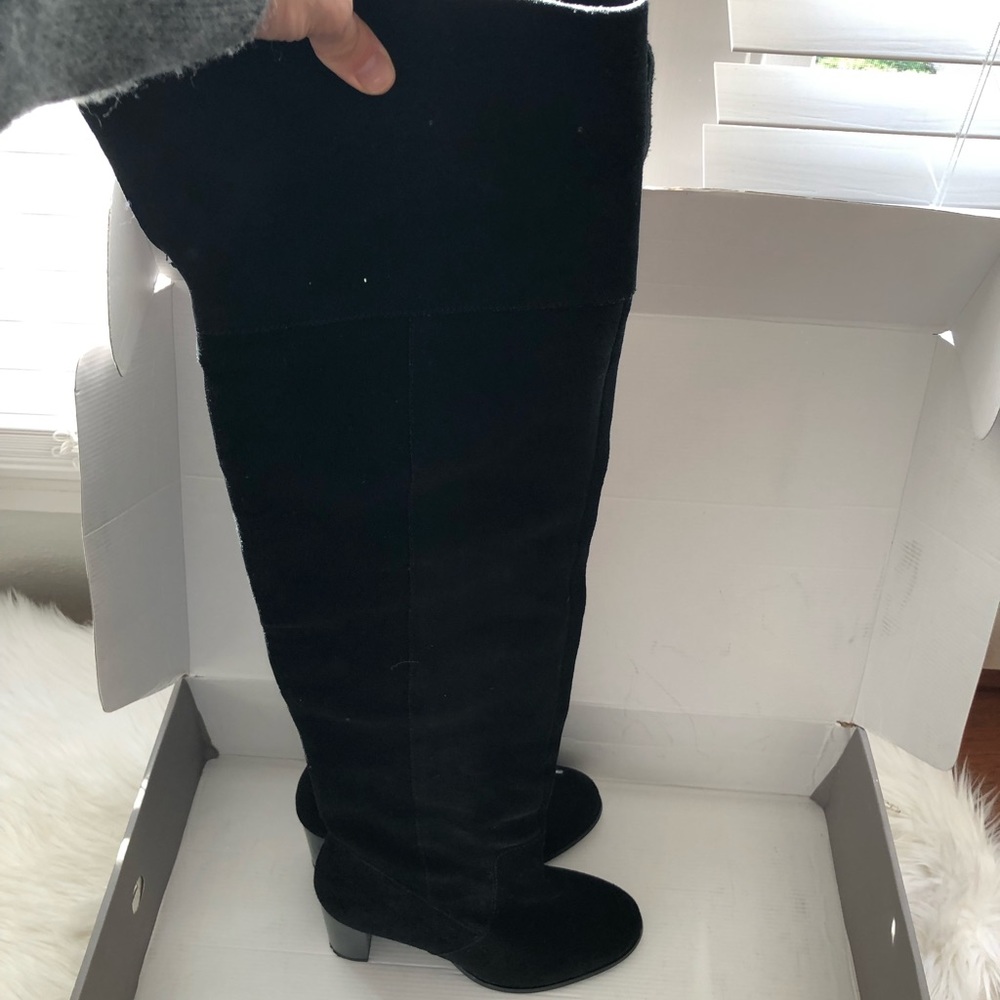 H&M Studio Over the Knee Boots Black Suede
